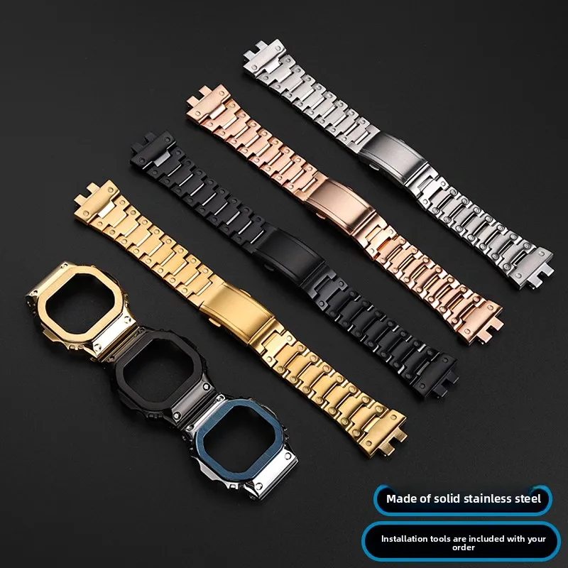 Фото Комплект модификации GMW-B5000 для Casio G-SHOCK, посвященный 40-летию, серия 3459 GMW-B5000, стальной корпус, металлический ремешок, сменные аксессуары. №2
