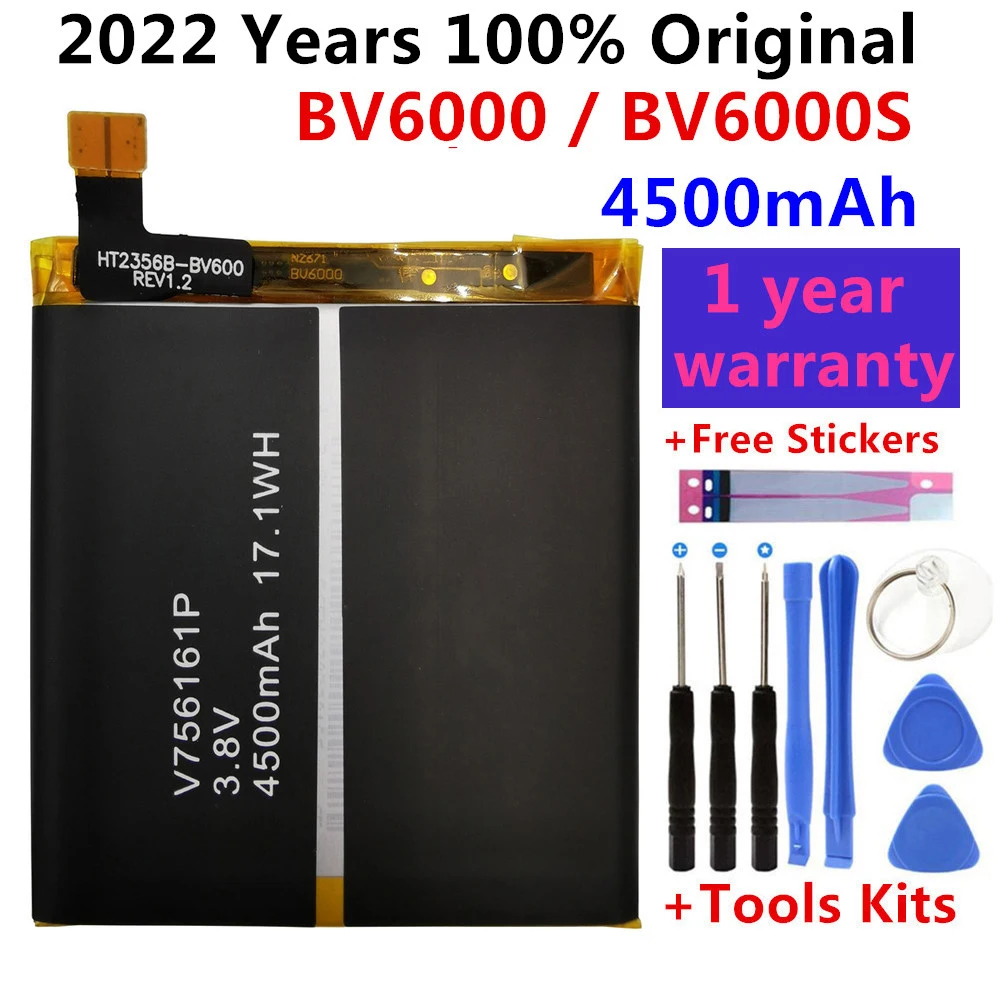 

2022 Hot BV6000 Battery 100% Original for BLACKVIEW BV6000S Mobile Phone Battery 4500mAh with Tracking Number