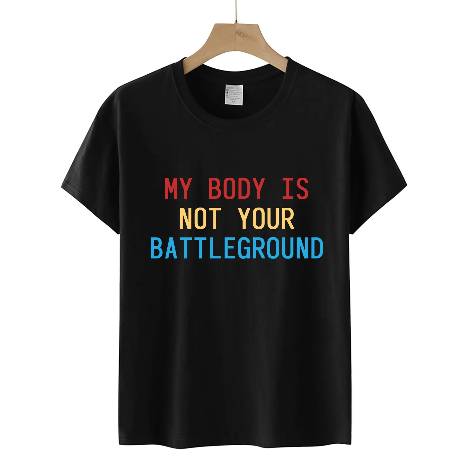 

Женская рубашка с надписью «my Body Is Not Your»