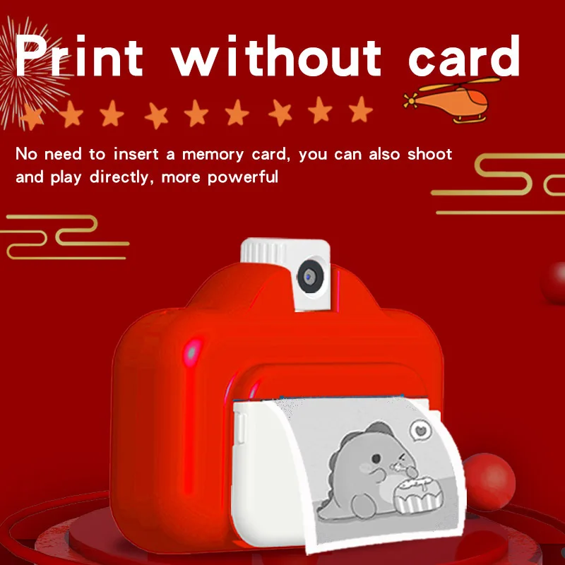 

Kids Camera WIFI Instant Print Camera Thermal Printer Wireless WIFI Phone Printer 32GB Card 1080P HD Children Digital Camera Toy