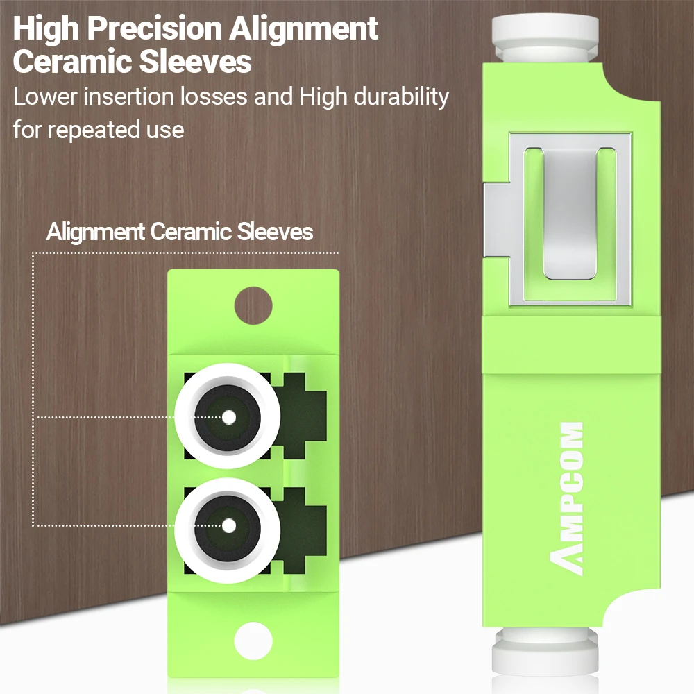 AMPCOM 48pcs LC UPC Fiber Optical Coupler Adapter LC to LC Simplex Duplex Connectors Single mode Multimode Flange Optic Adapter