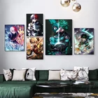 Японское аниме Моя геройская Академия, холст, плакат, Настенная картина, холст, живопись, гостиная, спальня, домашний декор, картина без рамки