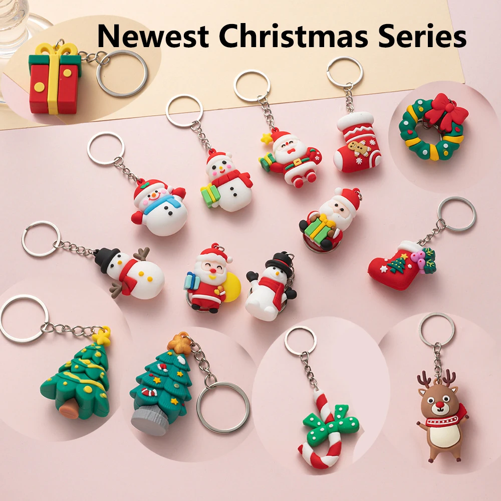 Рождественский брелок с героями мультфильмов милая кукла кулон Санта-Клаус