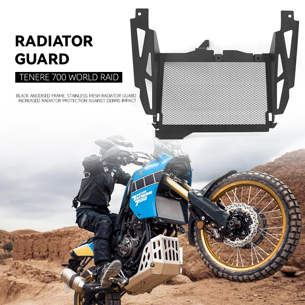 Аксессуары для мотоциклов черная защита радиатора Yamaha TENERE 700 WORLD RAID Tenere World Raid T7