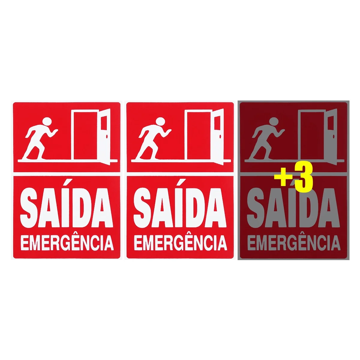 

Combo 6 Signaling Boards Emergency Exit 20x30 Access-X-720 F9e