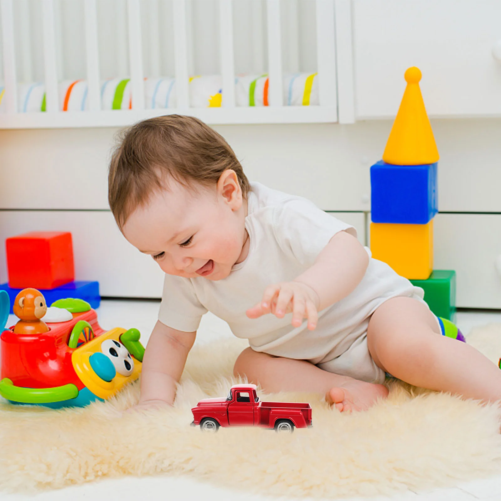 Модель пикапа автомобиль масштаб вилочный погрузчик миниатюрные автомобили 1/24