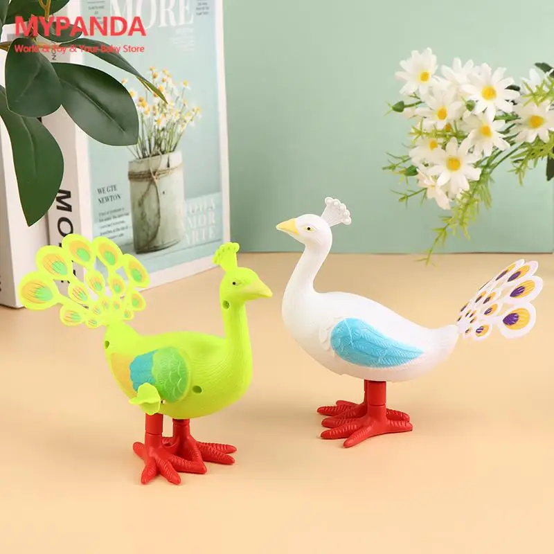 

1 шт. Милая заводная игрушка в виде павлина, мультяшное животное, похлопывающая заводная игрушка, Детская экшн-игрушка, детский подарок на день рождения