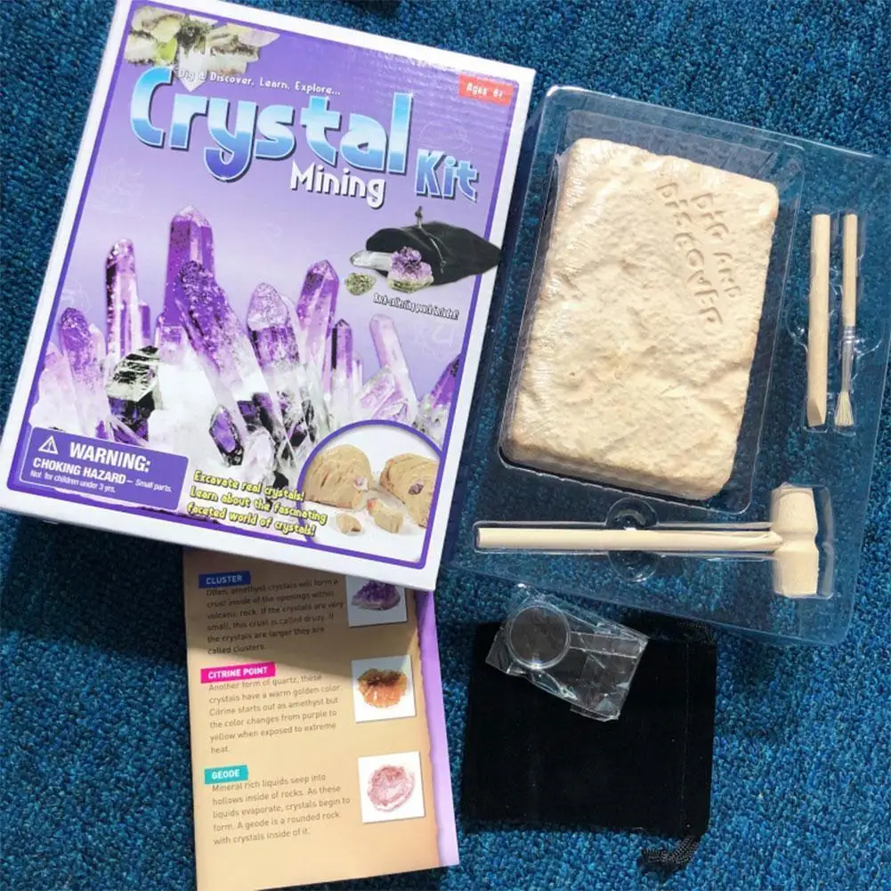 

Diy Mining Toys Mining Crystal Pirate Treasure Gems Archaeology Dig-out Mineral Mine Toy For Boys Girl Technology Education C9l1