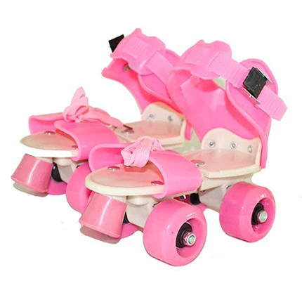 

Row 4 Wheels Skating Shoes Sliding Inline Skates Kids Roller Sneakers The latest hot saleMicrofiber Roller Skates Double