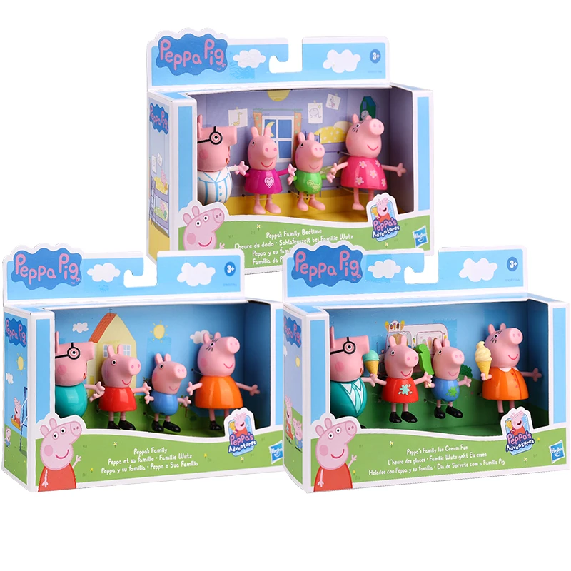 

Hasbro peppa pig toys Happy Doll Set George Pig Candy Cat Figure Change Theme Doll Cartoon Anime Children's Toy birthday Gift