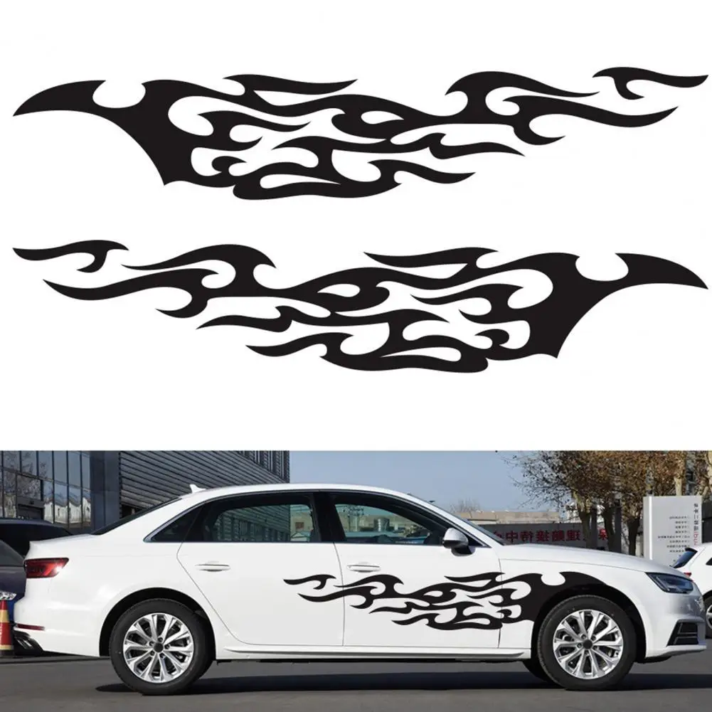 

2Pcs Beautiful Car Decor Sticker Realistic Ornamental Decorative Sticker Flame Vinyl Graphic Decal