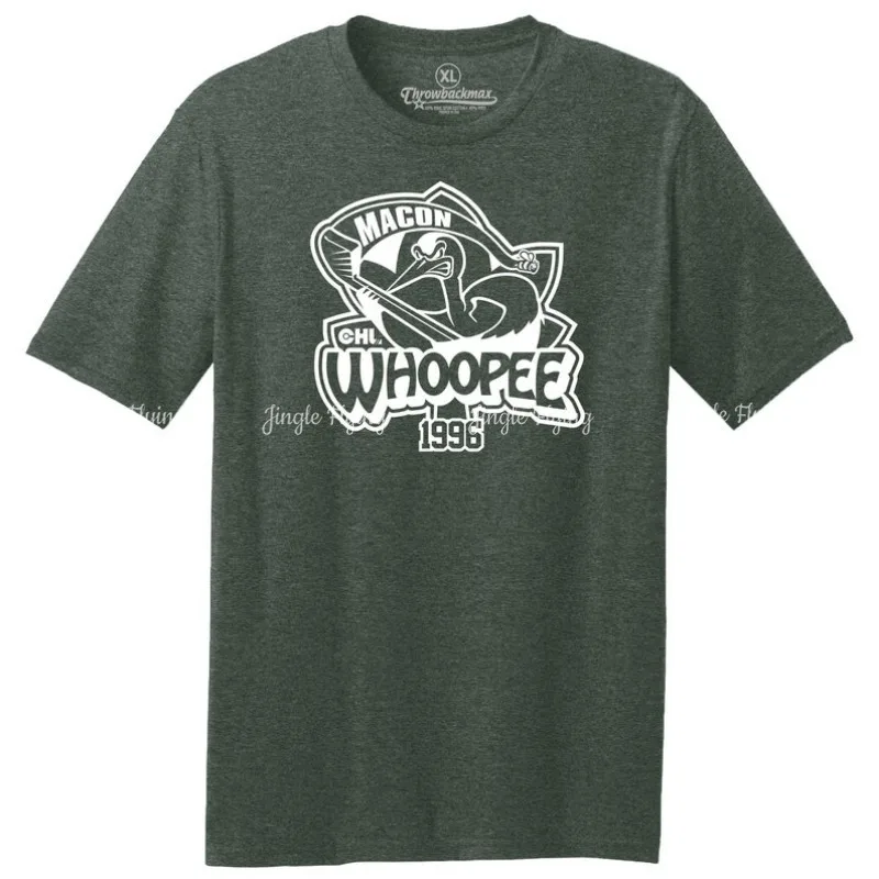 Футболка Throwbackmax Macon Whoopee 1996 года хоккейная классическая футболка Tri-Blend зеленая