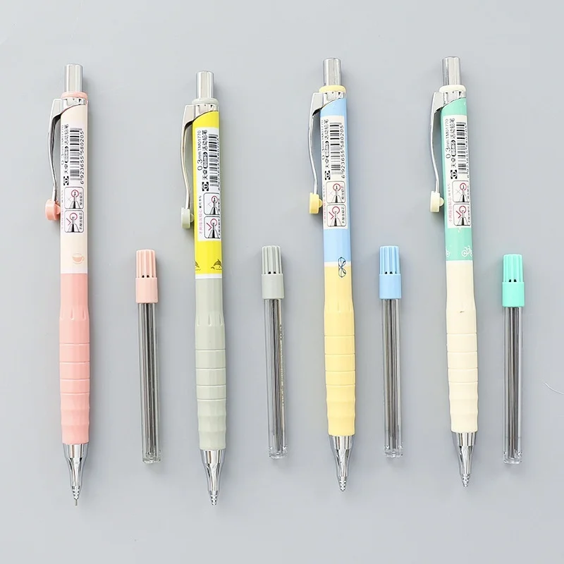 

Macaron Color Mechanical Pencils Kawaii Stationery 0.3mm Automatic Pencil Set Writing Tool for Kids School Supplies