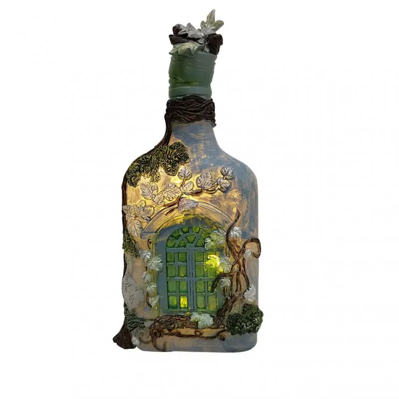 

Resin Home Office Ornament Luminous Wine Bottle Lamp Creative Desktop Ornaments With LED Lamp Beads And Battery Home Decoration