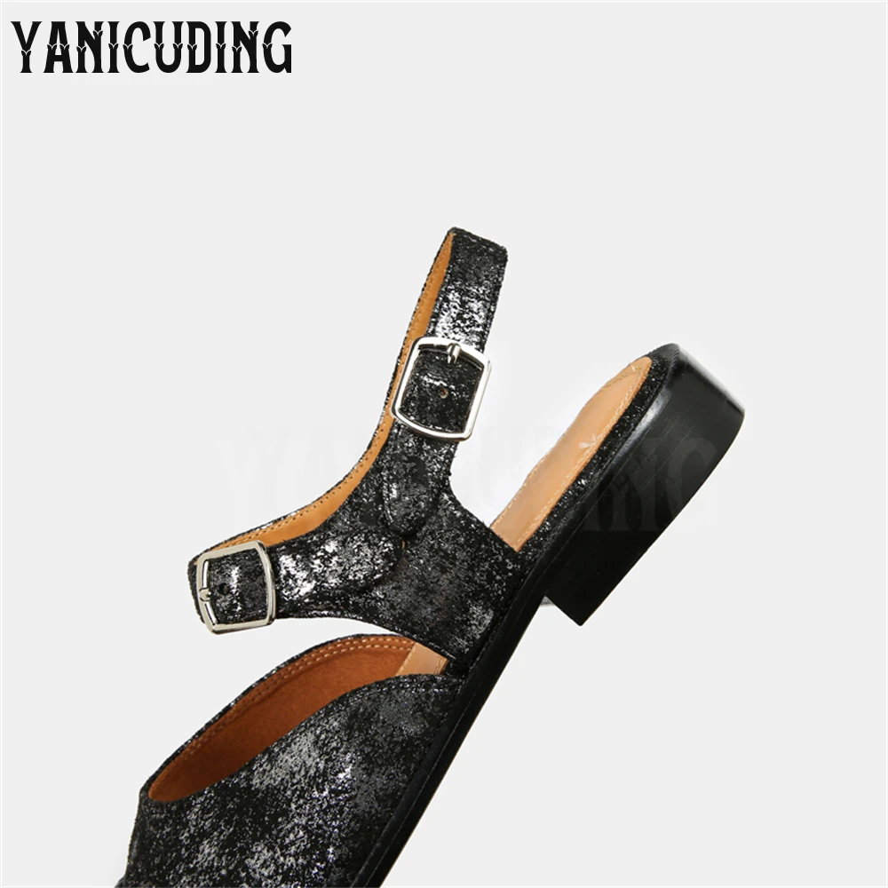 Разноцветные сандалии с разрезами для мужчин и женщин новинка дизайнерские