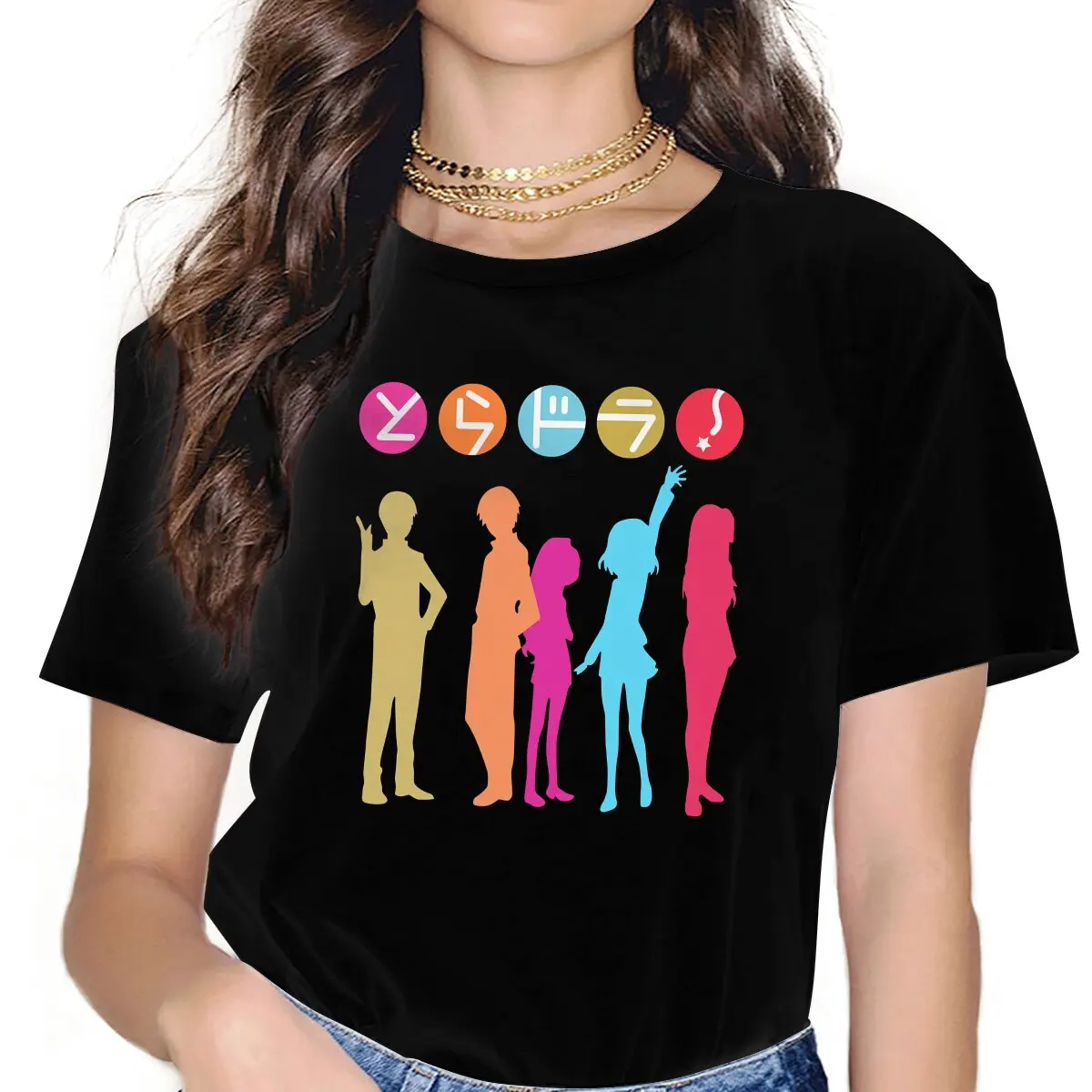 

Essential Novel Toradora Women T Shirt Fibre Gothic O-Neck Polyester TShirt