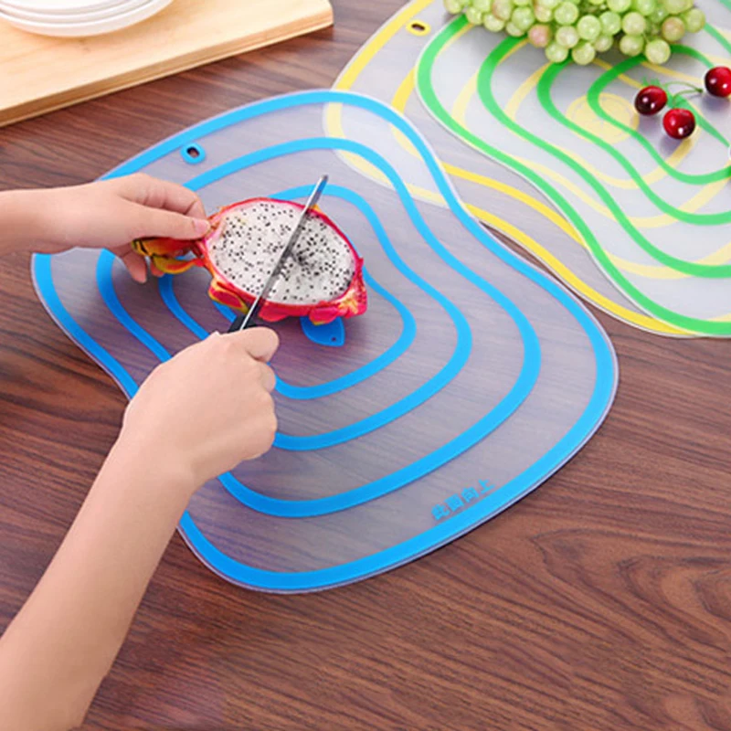 

1pc Chopping Block Plastic Chopping Board For Vegetables Fruits Meat Non Slip Frosted Cutting Board Kitchen Accessories