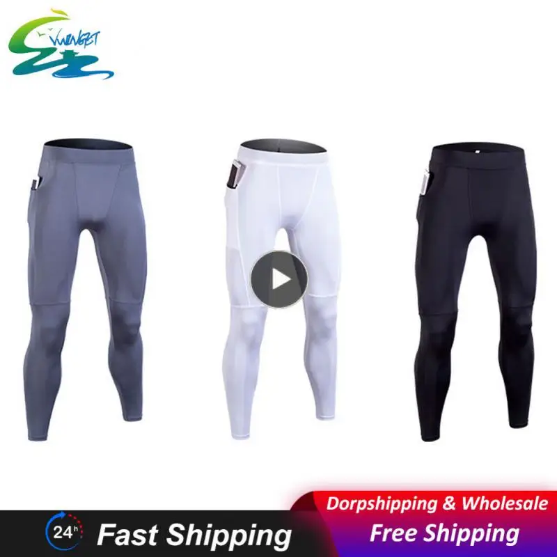 

Men Compression Tight Leggings Running Sports Male Gym Fitness Jogging Pants Quick Dry Trousers Workout Training Yoga Bottoms