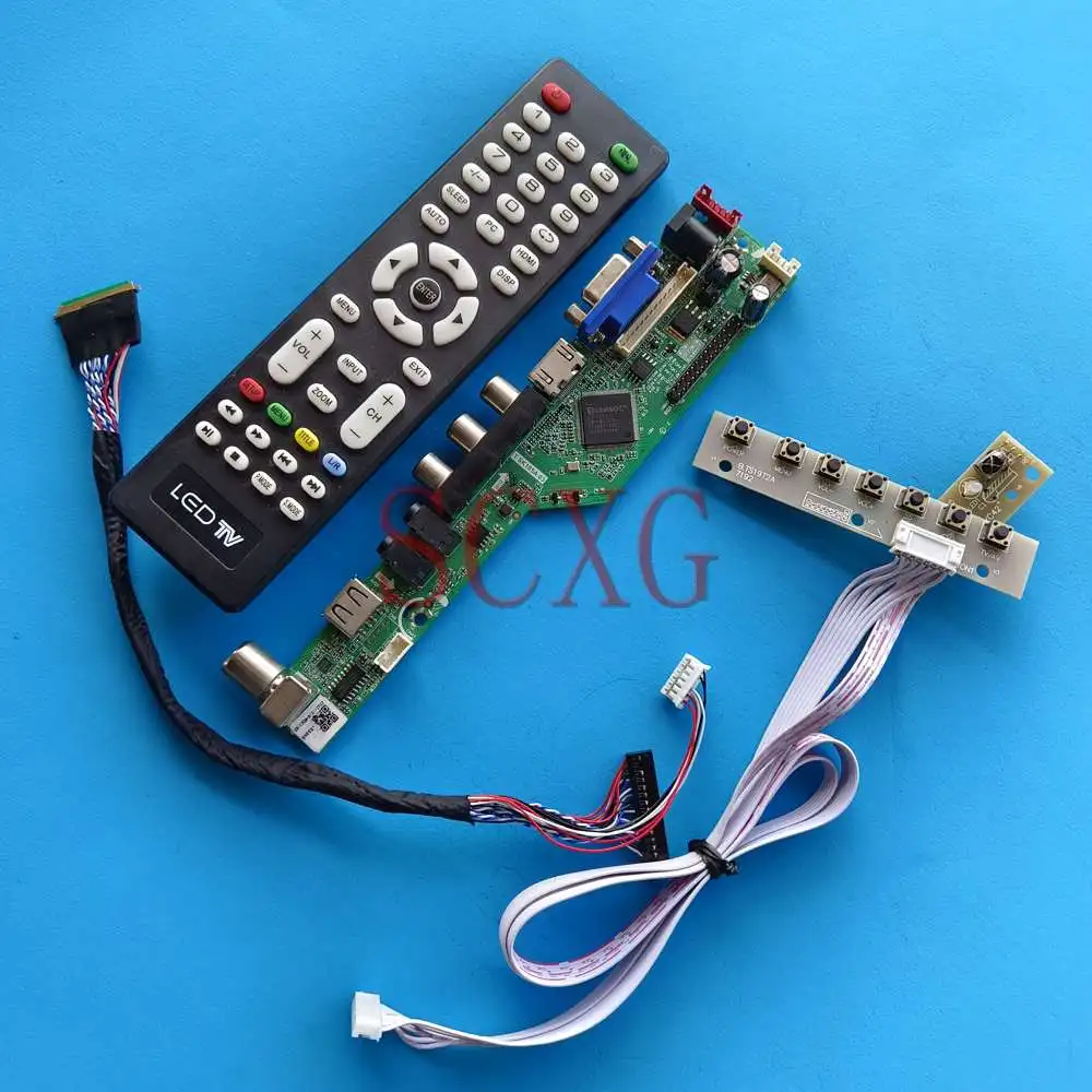 

Fit LP156WH4-TLQ1 LED LCD Driver Controller Board 1366 768 15.6" 40 Pin LVDS VGA HDMI-Compatible AV USB Monitor Analog TV Signal