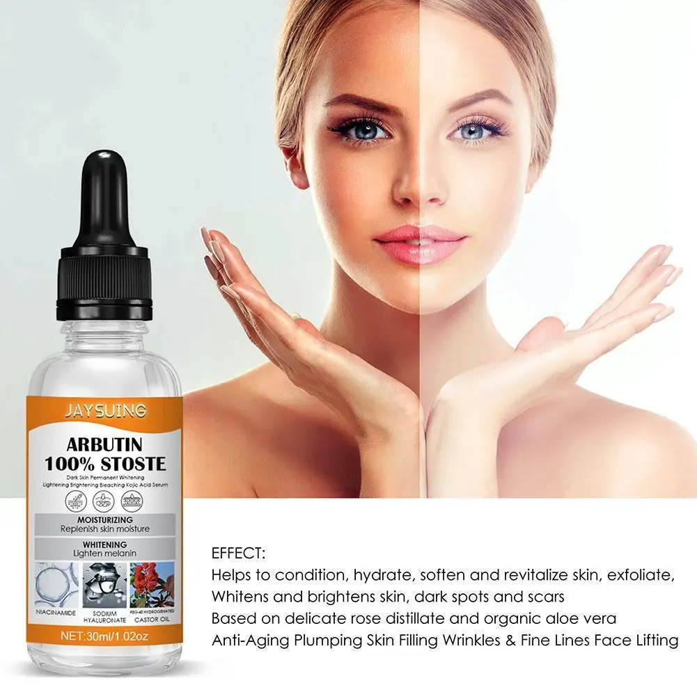 

30ml Arbutin Skin Whitening Serum Lightening Kojic Serum Spot Skin Cream Bleaching Acid Brightening Care Dark Bleaching Cre T4g9