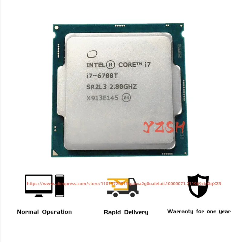 

Процессор Intel Core i7-6700T, i7, 6700T, 2,8 ГГц, 4 ядра, 8 потоков, 35 Вт, ЦПУ LGA 1151