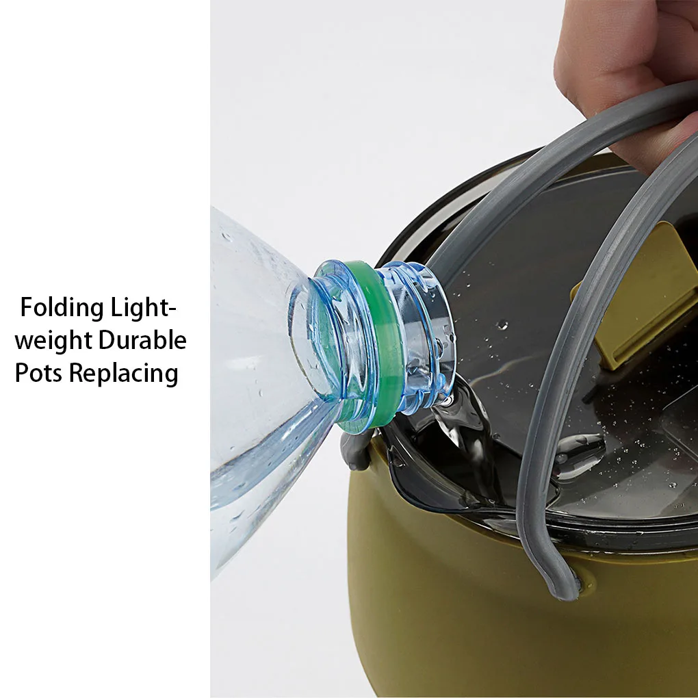 

Силиконовый походный чайник из нержавеющей стали, моющийся сменный горшок для пикника, барбекю, кофе