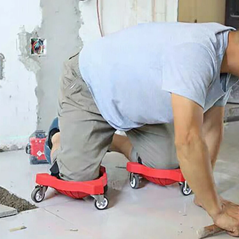 

1Pcs Rolling Knee Pads Carpentry Renovation Brick Laying Painted Working Legs Protection Adjustable Strappy Knee Pads