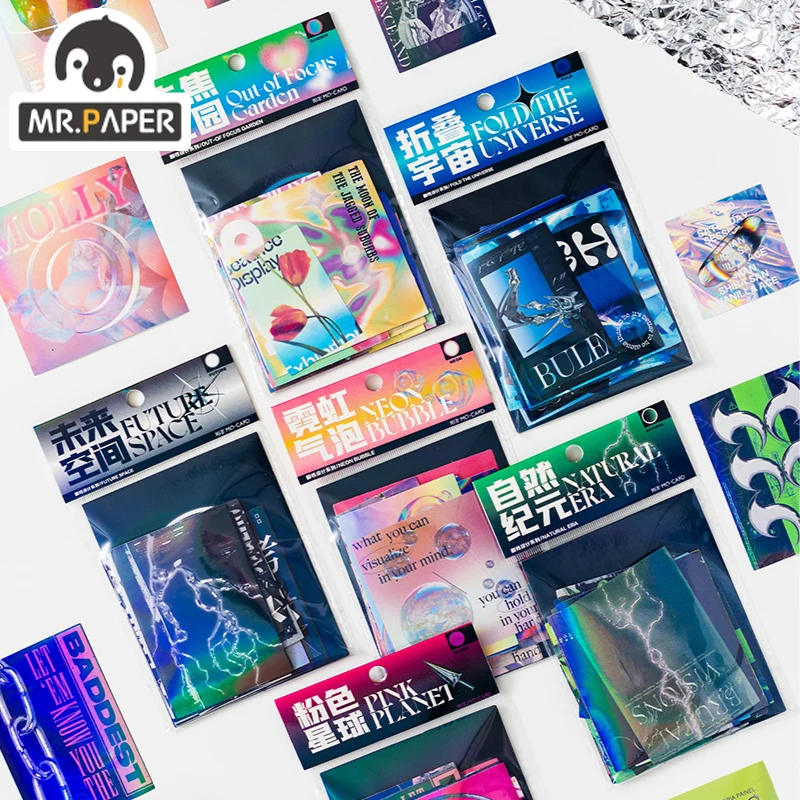 

JIUMO 6 Design 40 sheets/pack Momo Acid Design Series Sticker Pack Creative Manual DIY Decorative Collage Material Stickers