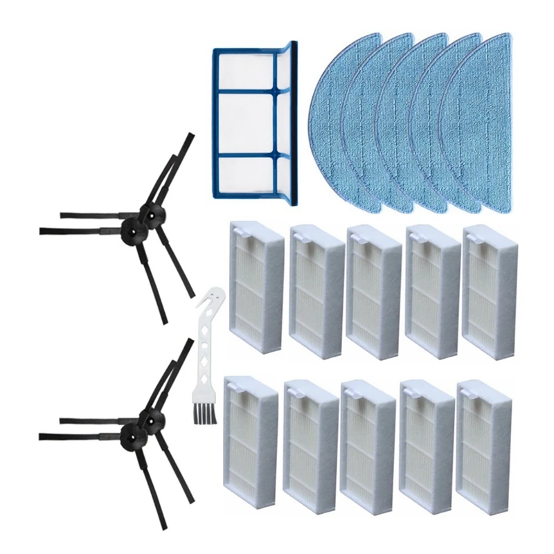 

Моющийся первичный фильтр для швабры, 21 шт., боковая щетка, фильтр НЕРА Для Ilife V5 V5S V3 V3S Запчасти для робота-пылесоса