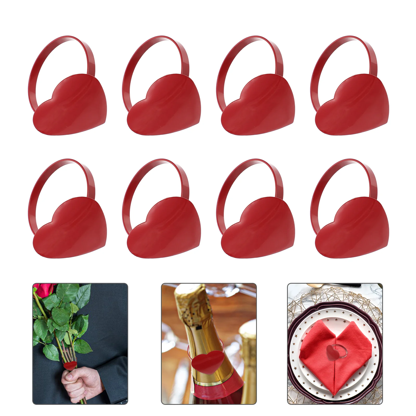 

Napkin Rings Ring Valentine Holiday Bead Table Dinner Wedding Buckle Ties Holders Buckles Beaded Serviette Alloy Holder Metal