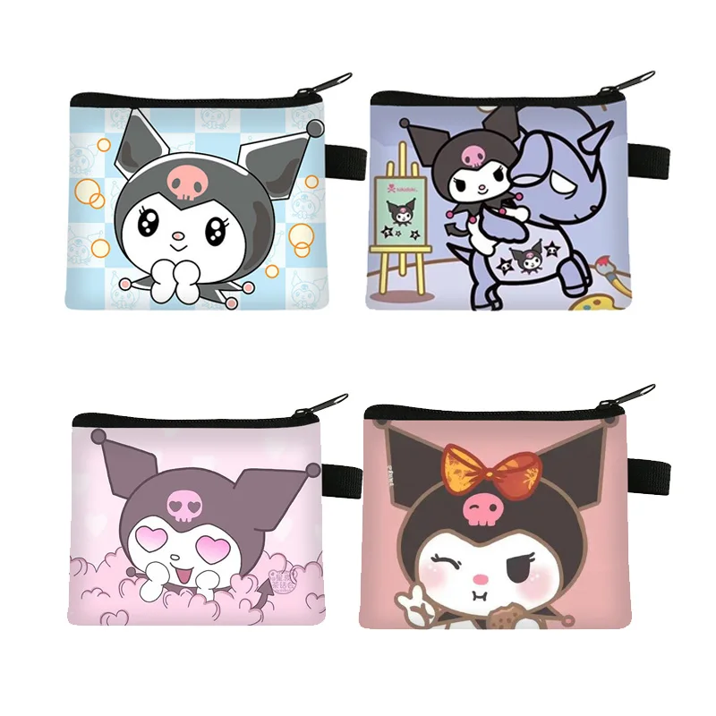 

Sanrio Kawaii Kuromi, сумка для монет, летняя милая сумка для карт, простая креативная сумка для хранения, кошелек для монет, женская сумка для ювелирных изделий