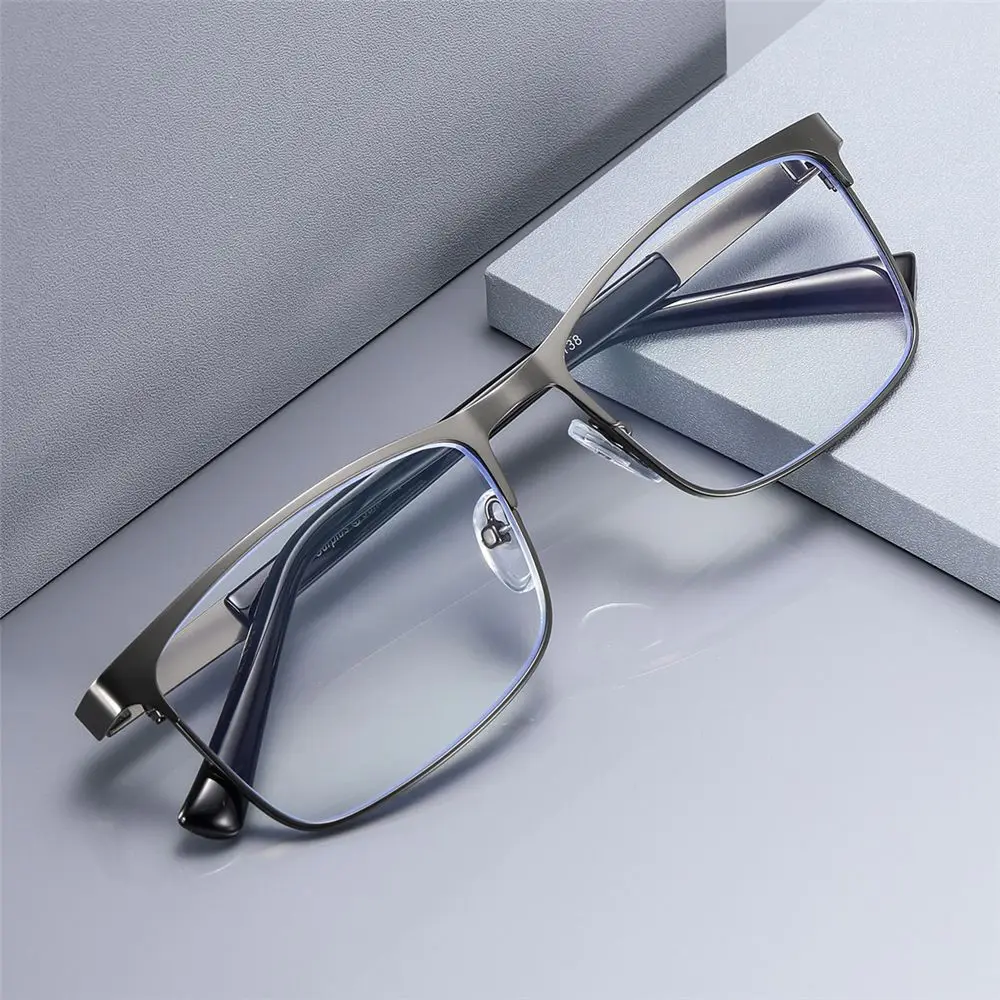 

Stainless Steel Business Reading Glasses for Men & Women Urltra-light Rectangle Readers Glasses Men's Presbyopic Optical Glasses