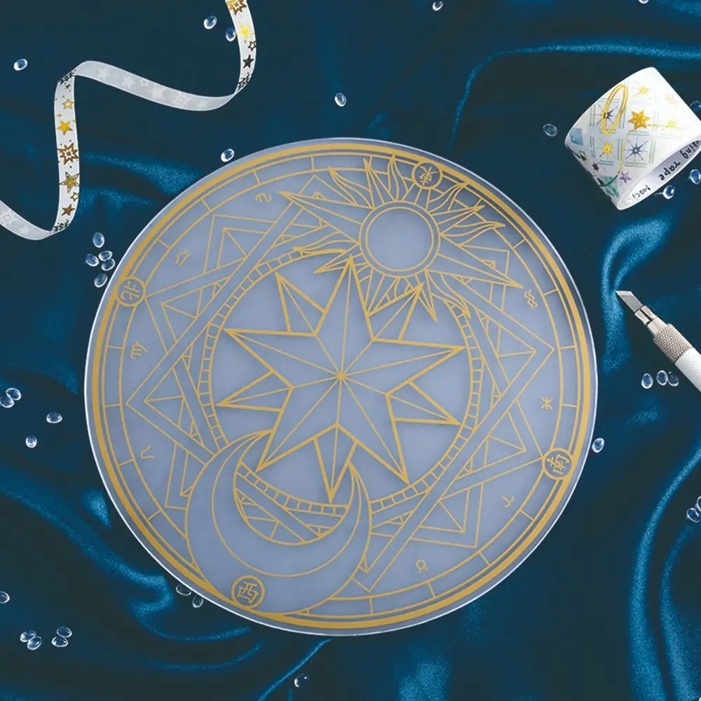 

Creative high-value magic array cutting board round translucent pad multi-spec hand-carved cutting board kawaii supplies