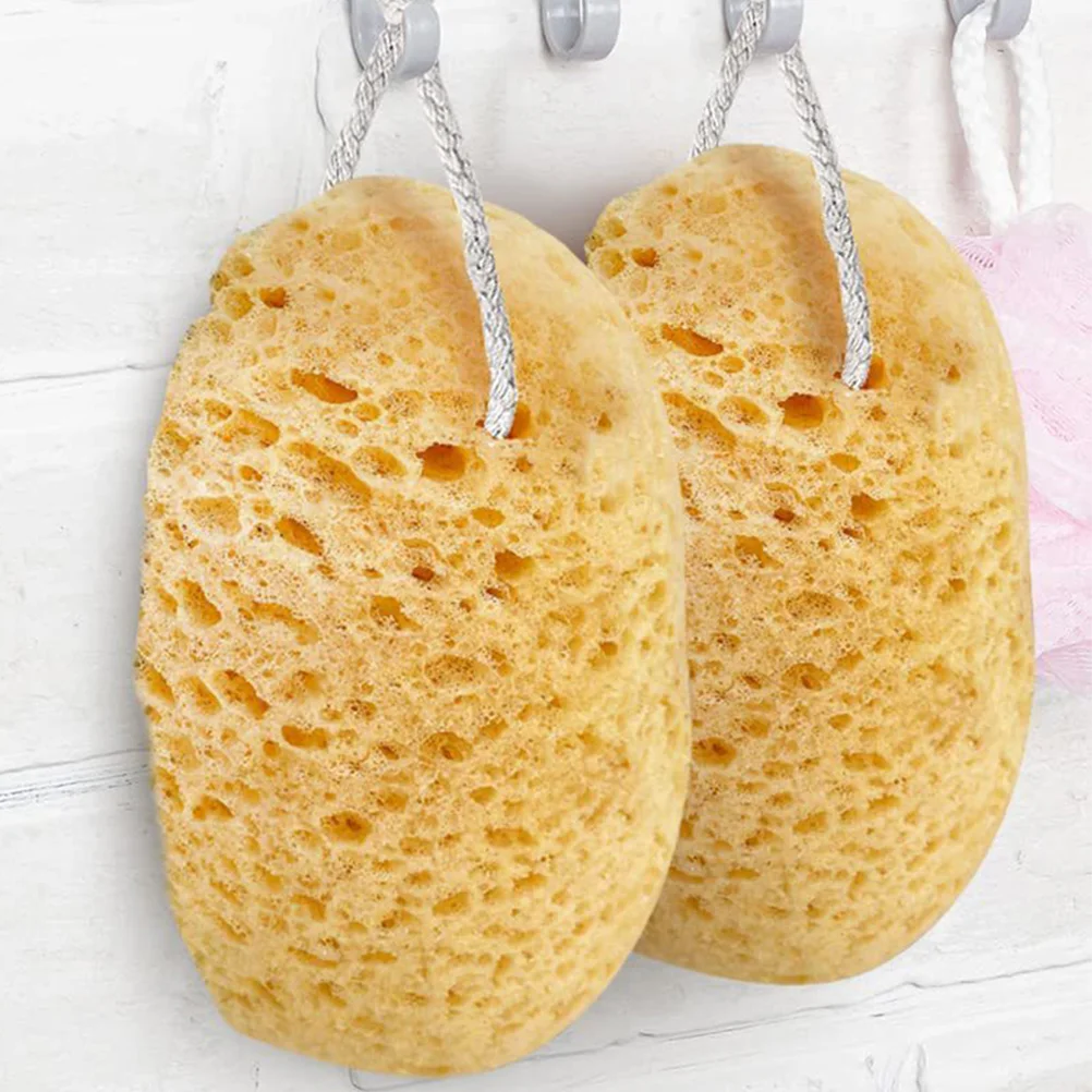 

2 Pcs African Body Scrubber Sponges Shower Take Bath Exfoliating Polyurethane Scrubbers Miss Women Net