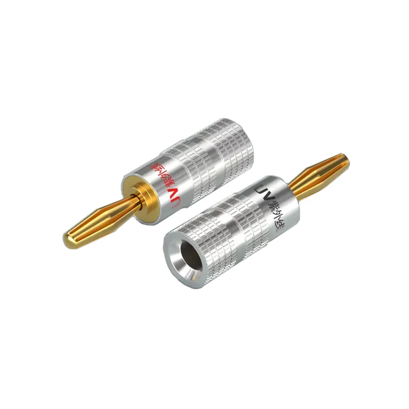 

5PCS Speaker Cable Connector Screw Free Plug Terminal Terminal Copper Core Lantern Head Power Amplifier Banana Connector