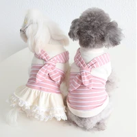 elegant dog clothes dresses summer pet costume cute chihuahua apparel puppy one piece long skirt maltese bichon york ropa perro
