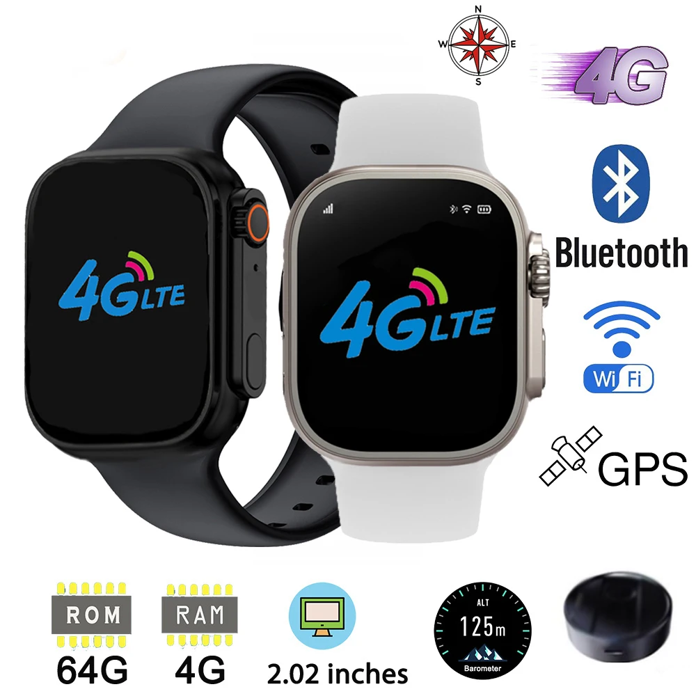

Смарт-часы X8 ULtra женские, 4 + 64 ГБ, 2,02 дюйма, 4G, GPS