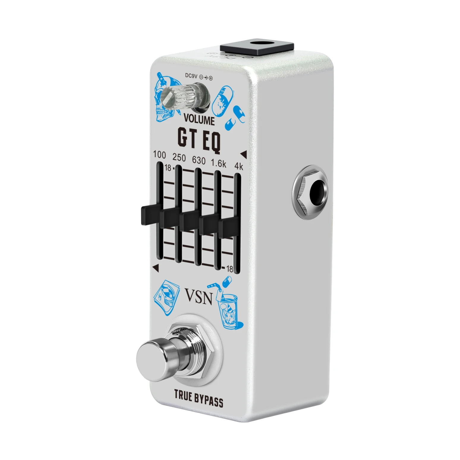 VSN фотогитара Φ 5-band Параметрическая педаль эффектов компенсатор частоты ± 18 дБ