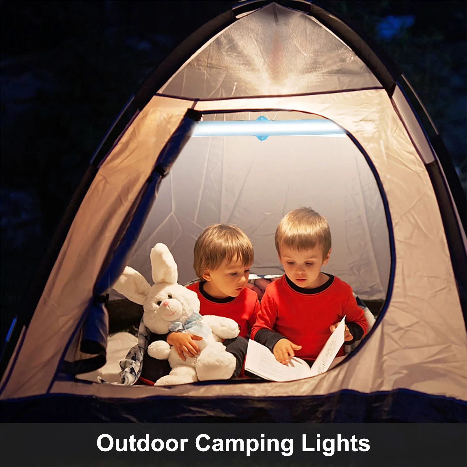 Надувной светильник для кемпинга с USB-зарядкой лампы 45 лампочками 300 люмен