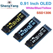 TZT OLED LCD LED 디스플레이 모듈, IIC 통신 모듈, 0.91 인치, 0.91 인치, 화이트 블루, OLED 128x32, 0.91 인치