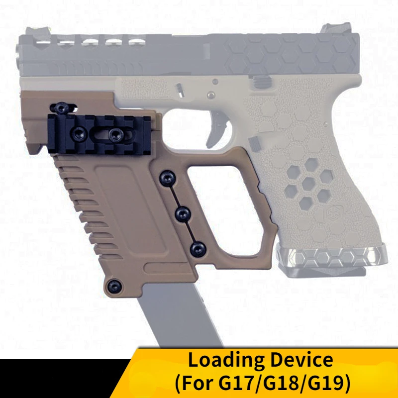 

Gun Loading Device Accessories for Pistol GLOCK 17 18 19 Rail Mount for Hunting Paintball Shooting Army Tactical Gear