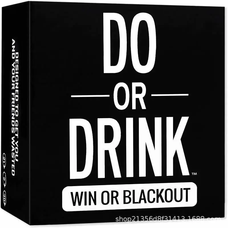 

Do or Drink -Board Game Full English Party Game Card Camping Party Game Card Crazy Drinking Card