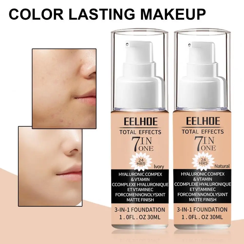 

EELHOE 10ML/20ML/30ML Beauty Foundation Non-greasy Long-lasting Exquisite Makeup Concealer Liquid Foundation