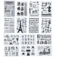 background transparent clear silicone stampseal for diy scrapbookingphoto album decorative clear stamp album card