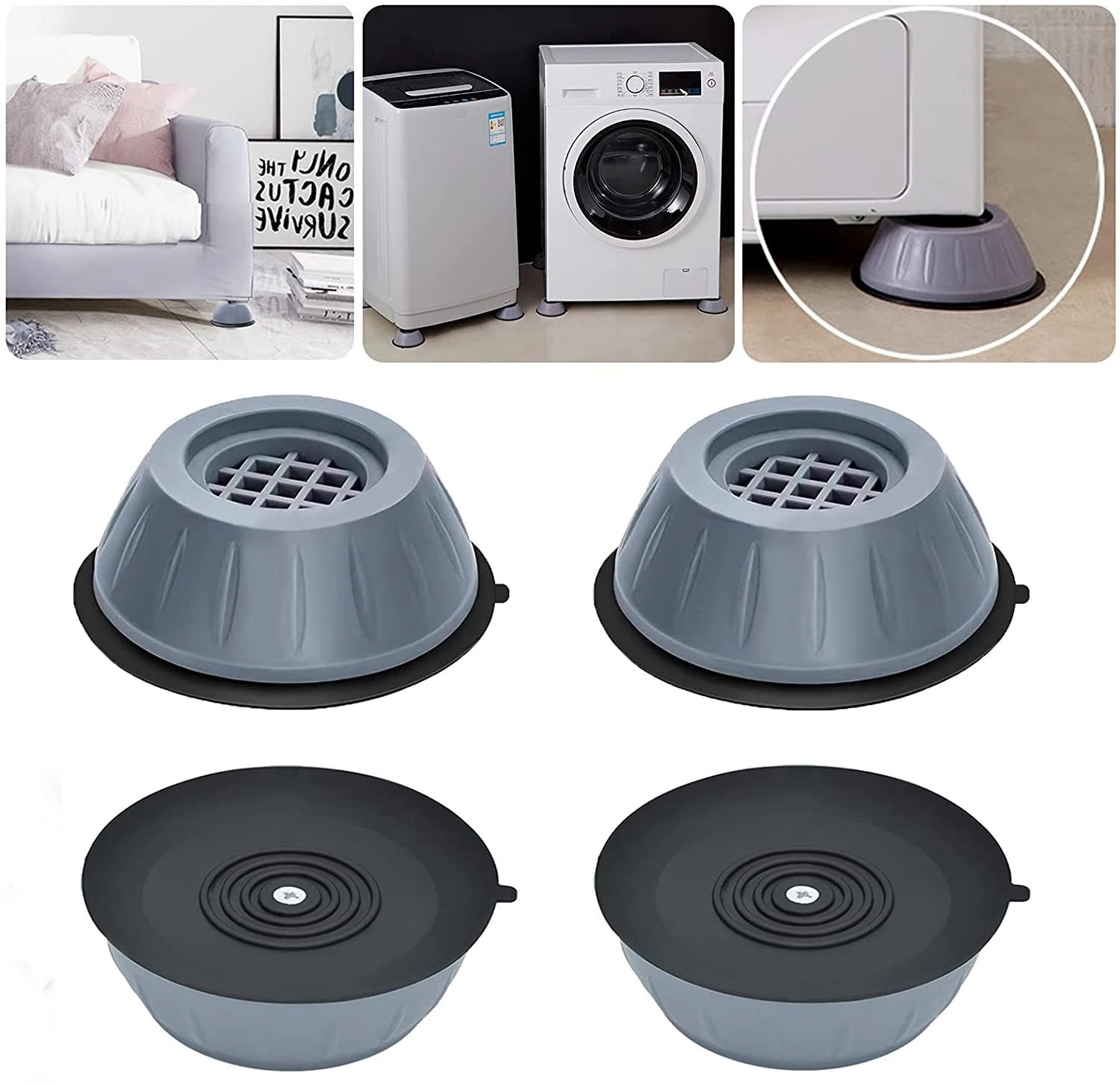 

Washing Machine Non-slip Foot Pad 1/2PCS Anti Vibration Pads Home Silent Rubber Feet Refrigerator Base Fixed Bracket Accessories