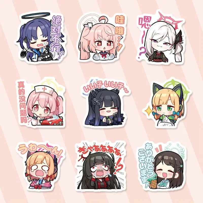 50 шт. аниме синий архив Takanashi Hoshino наклейки для девочек ноутбука гитары телефона