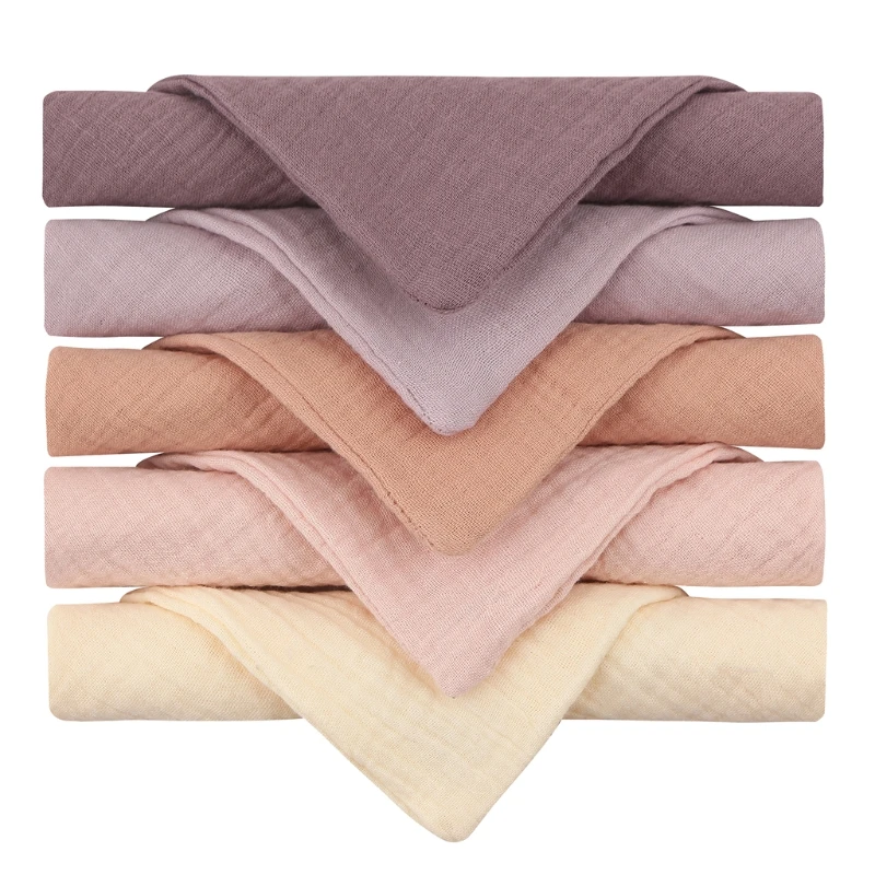 

5pcs Baby Towel Soft Absorbent Gauze Cotton Bath Towel Washcloth Wipe Wash Clot