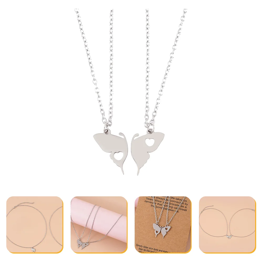 

Necklaces Necklace Friendshipbff Best Matching Friend Pendant Girl Jewelry Lockets 2 Chains Puzzle Accessory