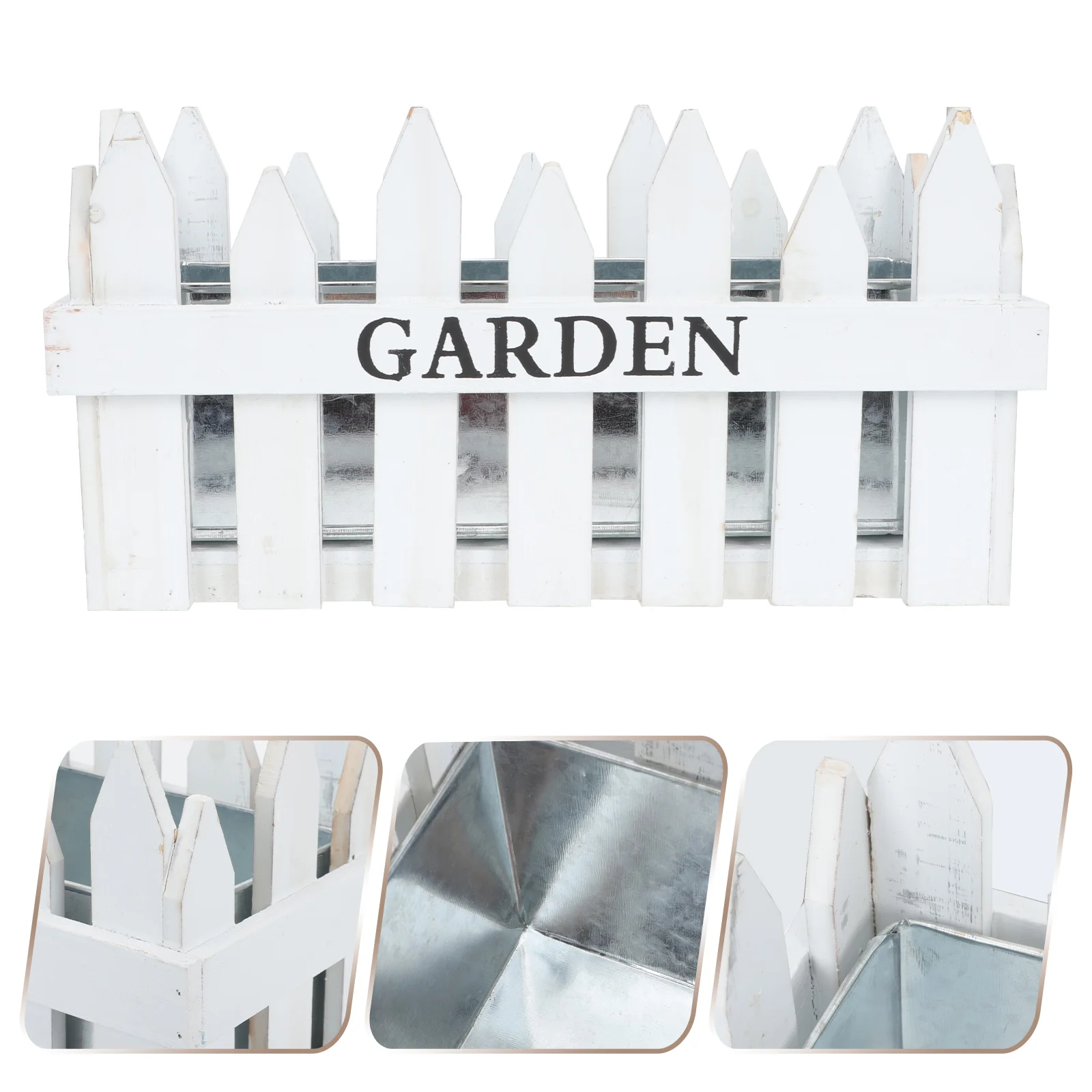 

Wooden Fence Planter Flower Pot Flowerpot Decor Succulents Juicy Decorative Arrangement Home