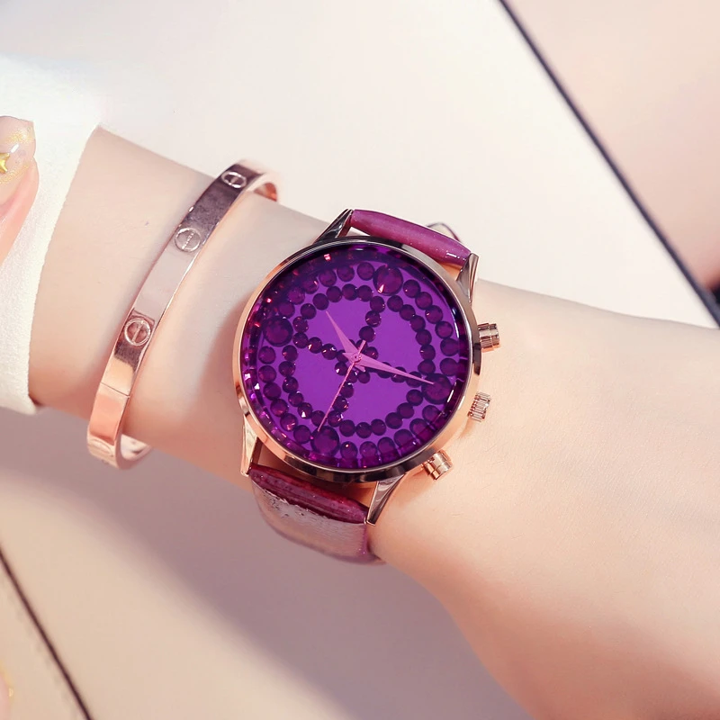 New fashion ladies quartz watch rhinestone dial enlarge